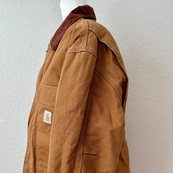 Carhartt Loose Fit Firm Duck Insulated Traditional Coat Brown Men's Size L - Picture 8 of 11